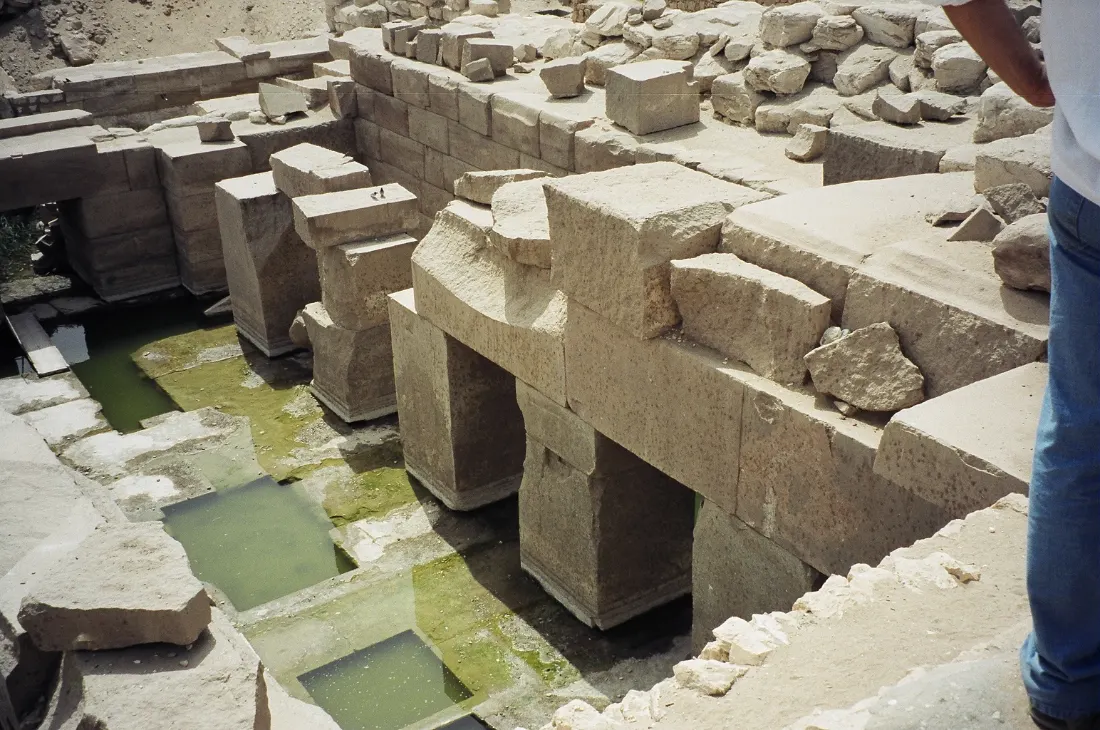 The megalithic Osireion behind Abydos temple