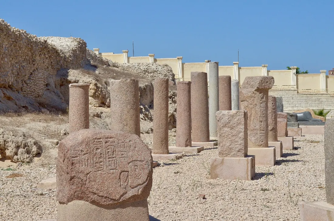 Pompey Pillar and the Serapeum ruins Alexandria