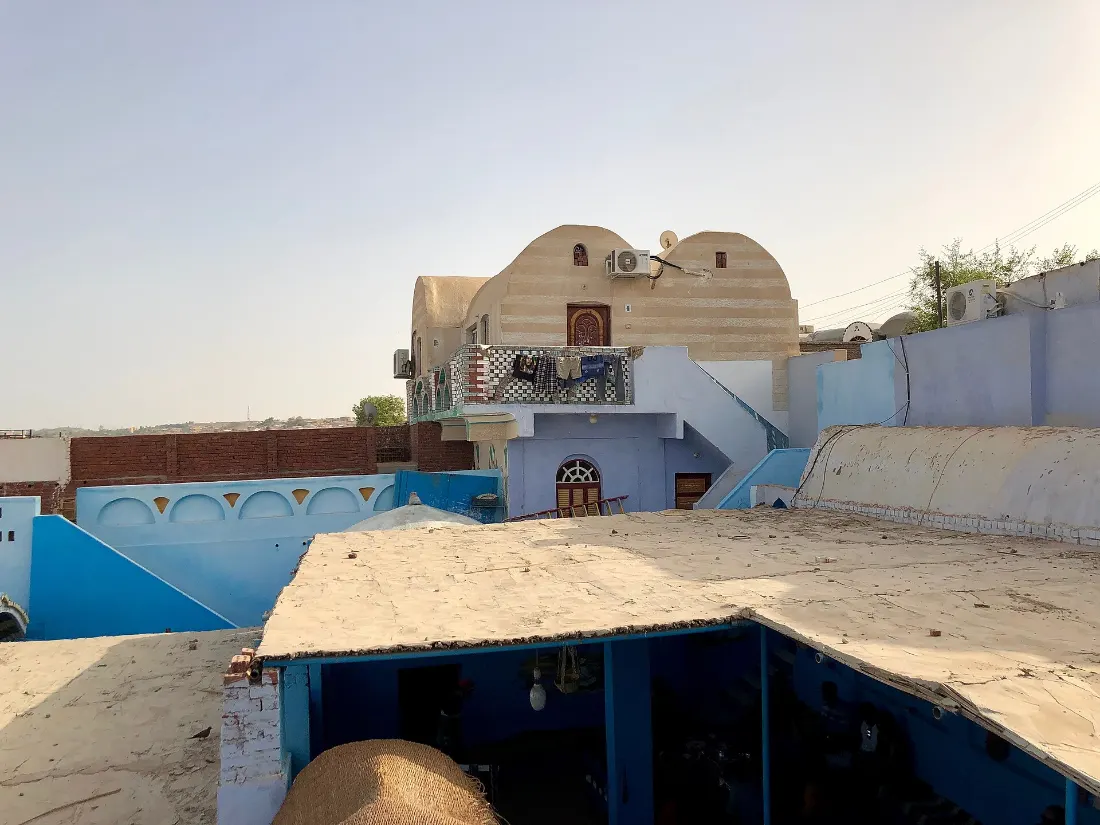 Colorful Nubian village houses near Aswan