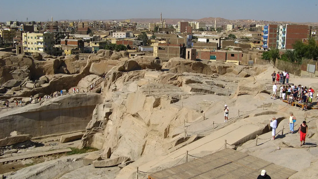 The Unfinished Obelisk in the Aswan granite quarry