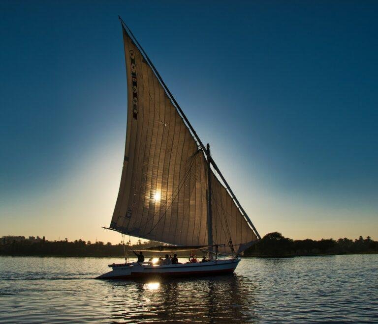 Aswan nile felucca sunset
