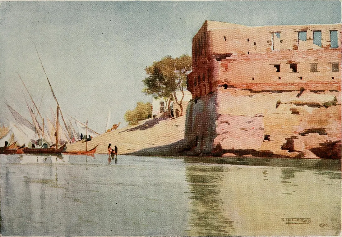 Nile felucca on a bright Easter-season day in Egypt