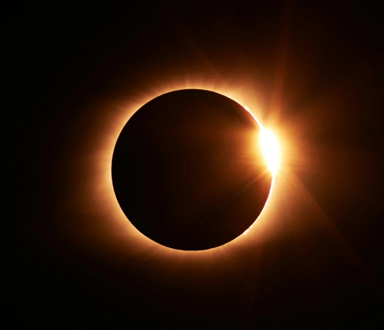 Total solar eclipse diamond ring effect visible during an Egypt solar eclipse tour