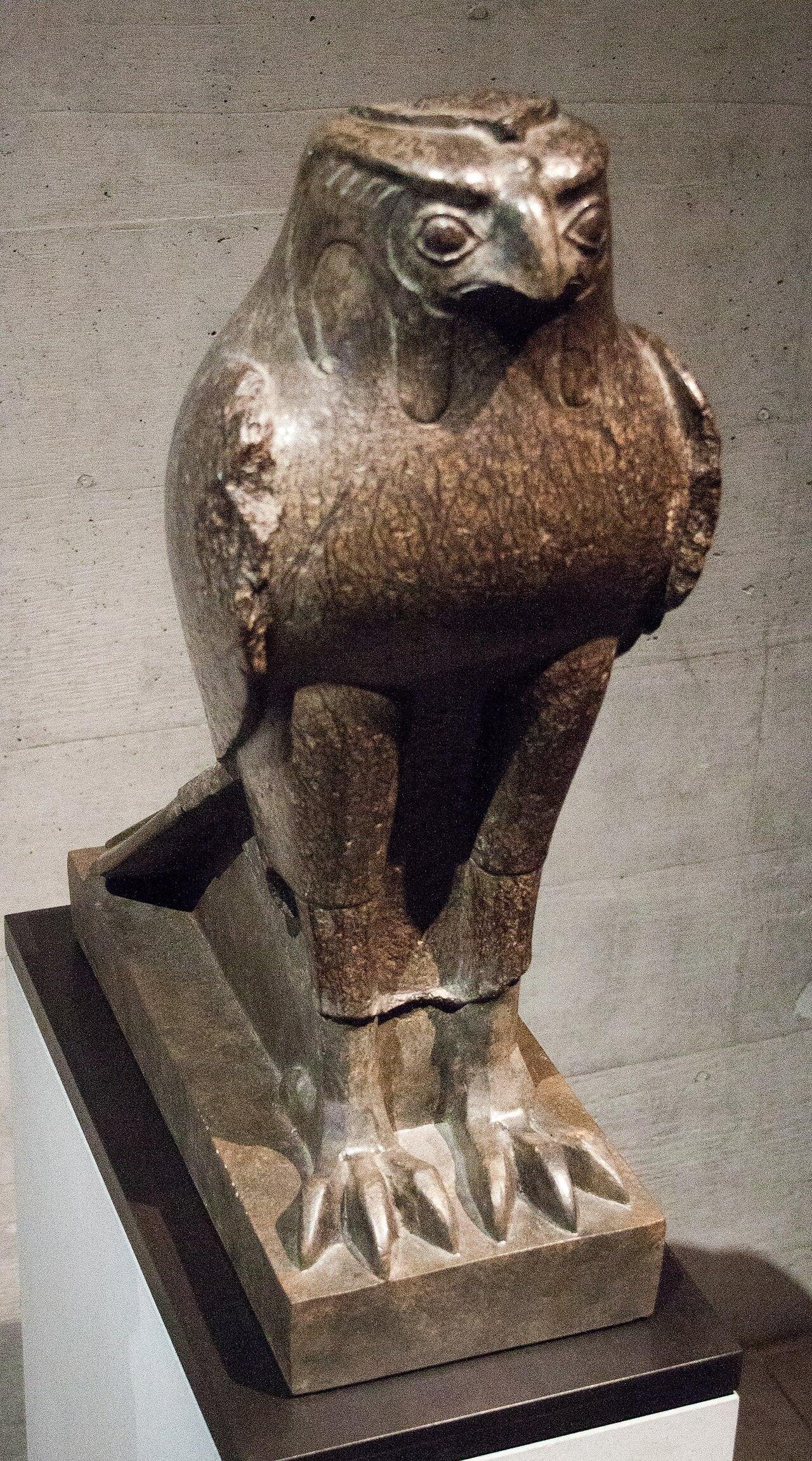 Horus ancient Egyptian falcon god statue