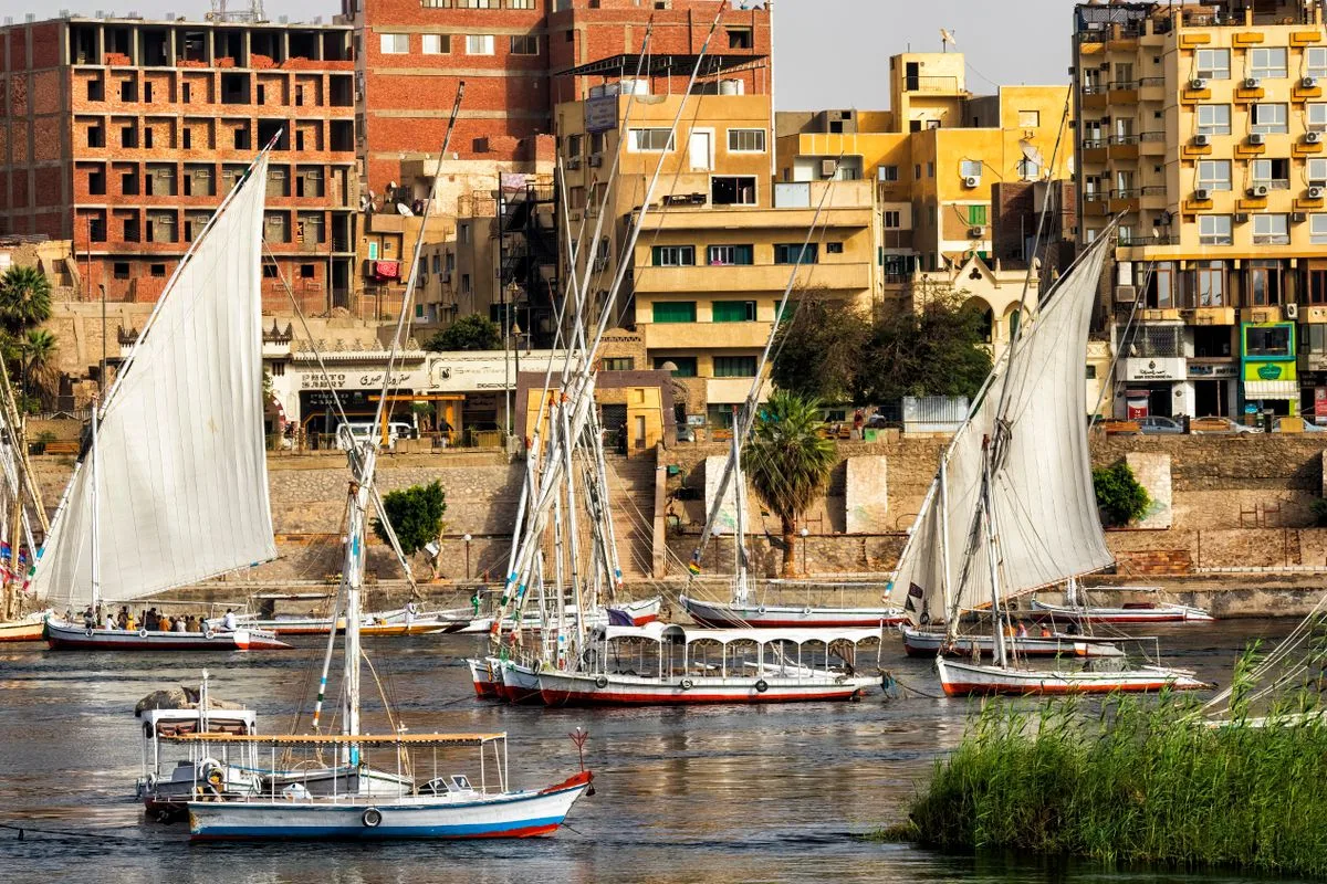Getting around Luxor - boats on the Nile