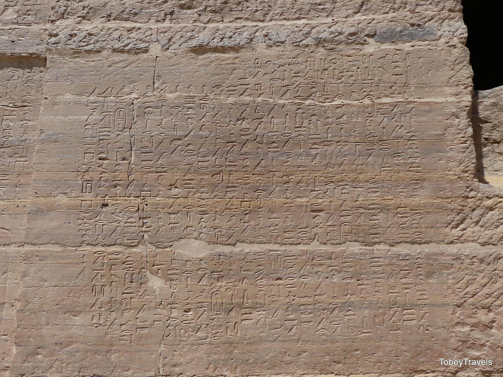 Harkhuf tomb inscription at the Tombs of the Nobles Aswan