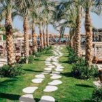Red Sea resort beach in Hurghada, Egypt
