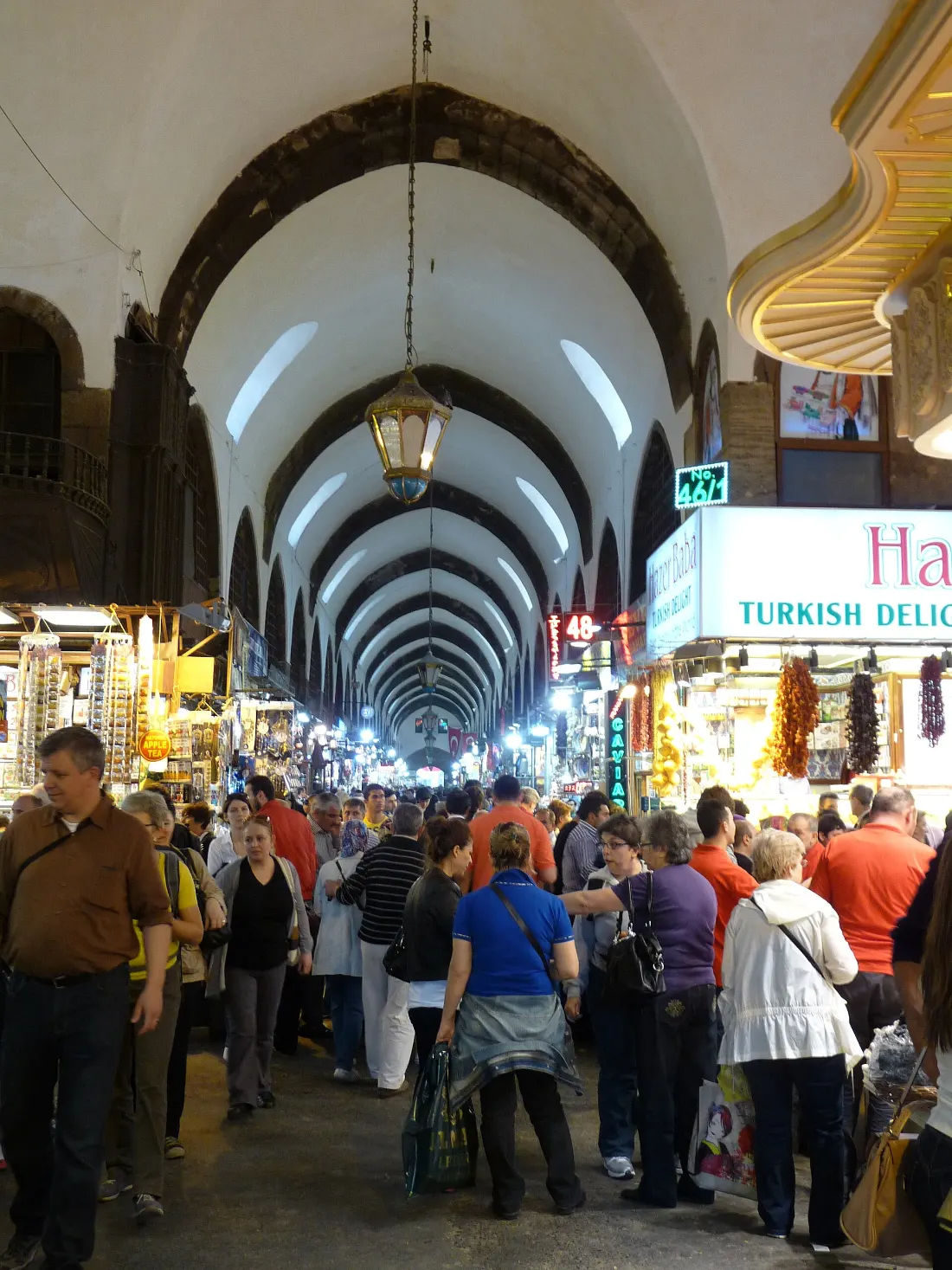 Friendly Egyptian bazaar scene for tourists