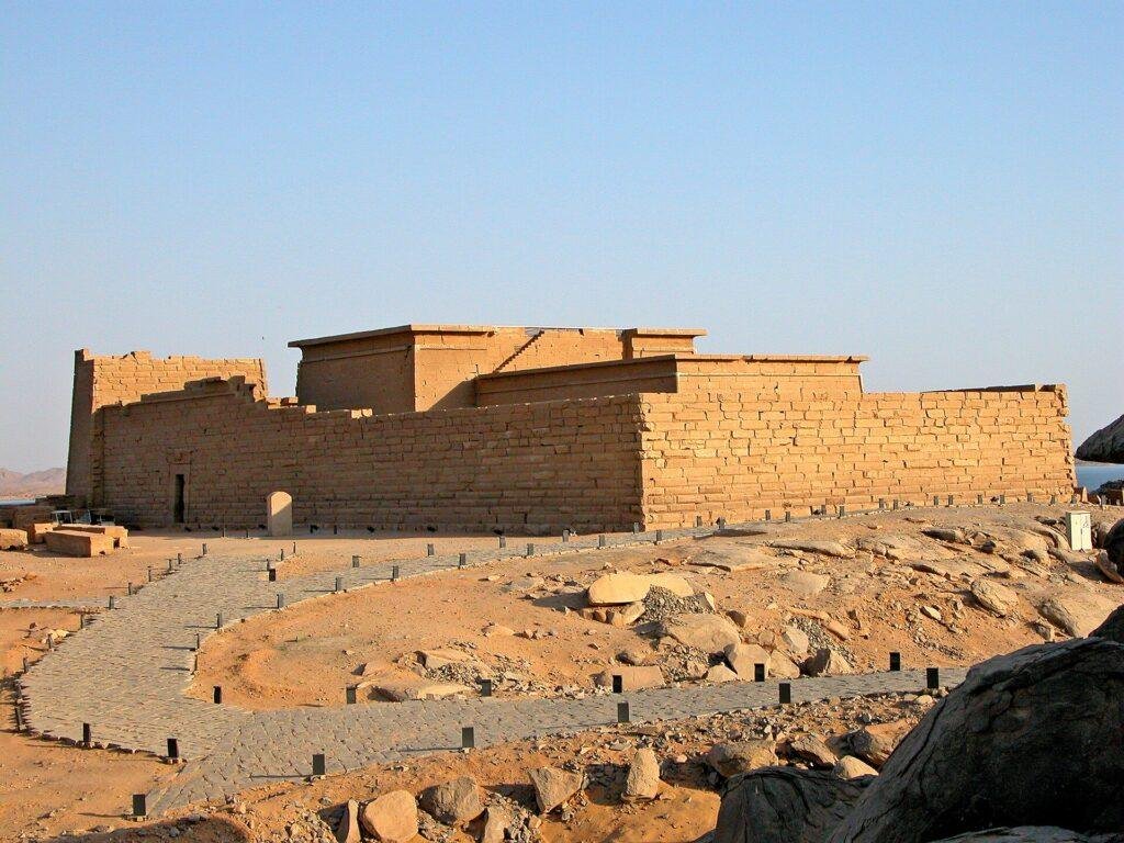 Kalabsha temple standing on its promontory above Lake Nasser near Aswan