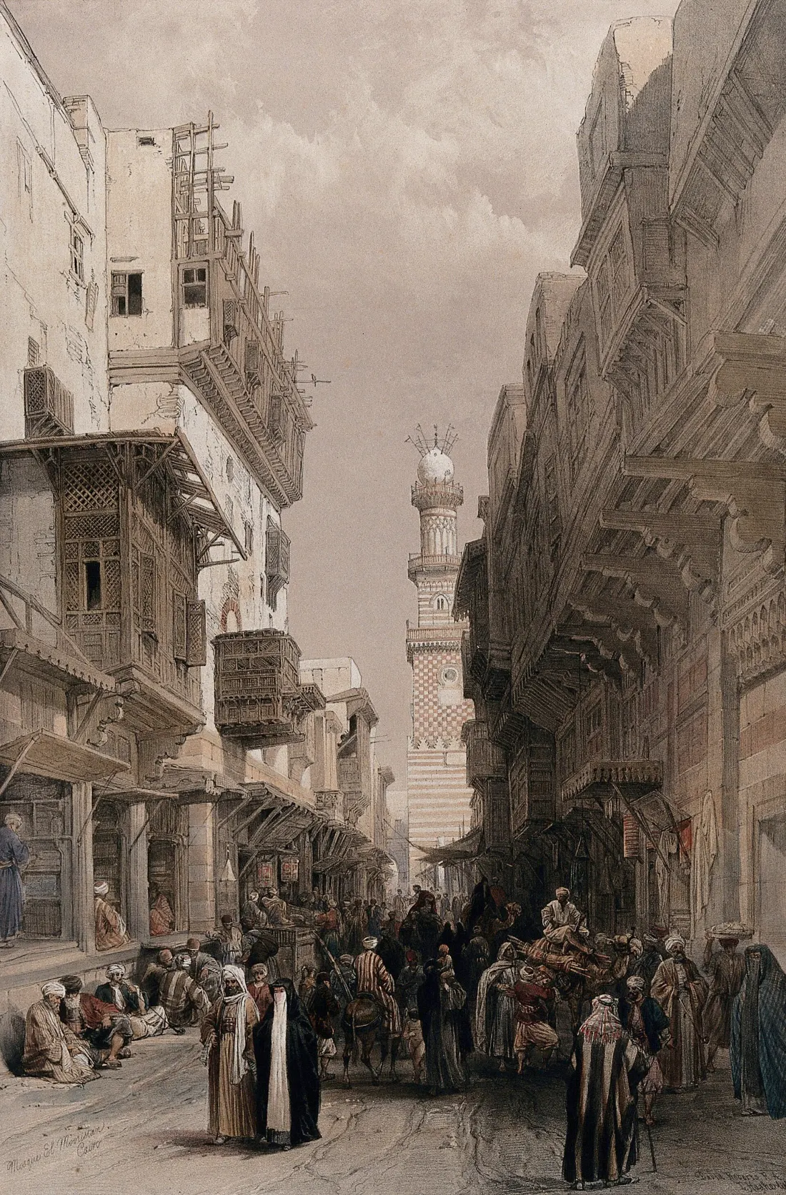 Al-Muizz street minarets beside Khan el-Khalili