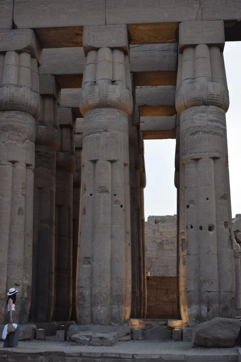 Ancient columns at Luxor Temple on a private luxor trip from hurghada