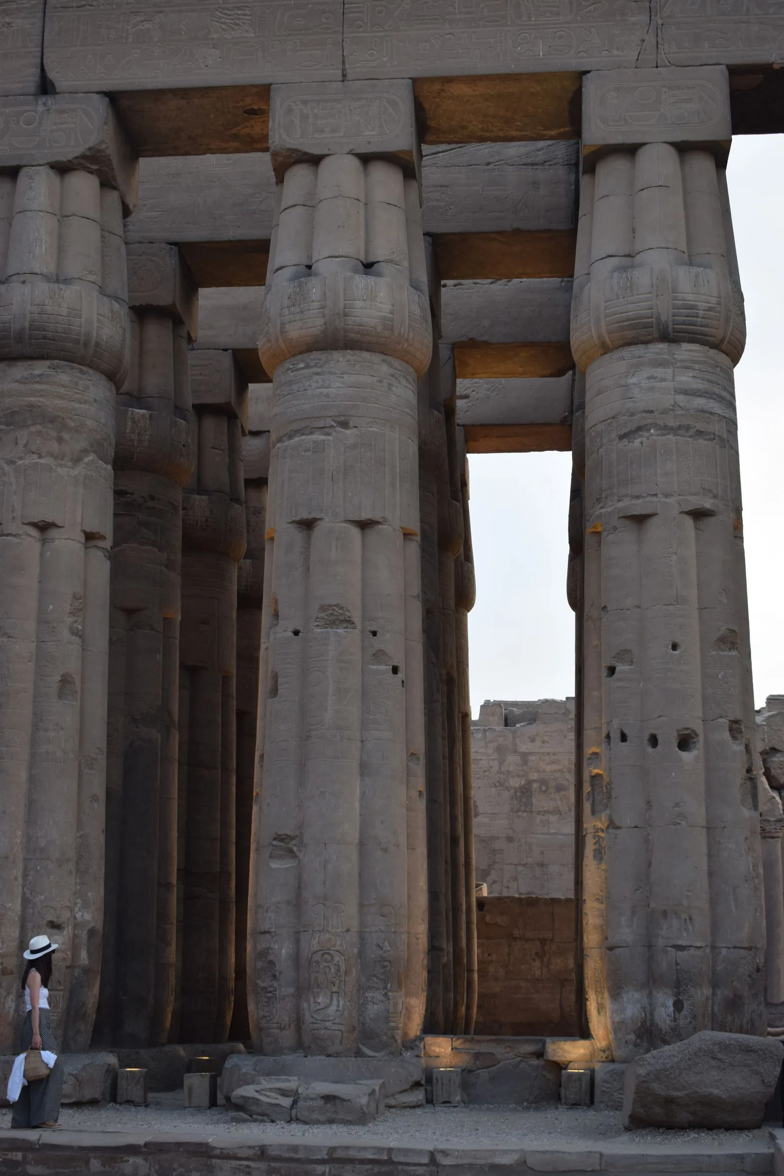 Ancient columns at Luxor Temple on a private luxor trip from hurghada