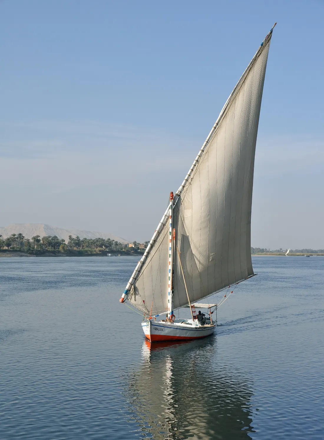 Felucca on the Nile in warm Luxor weather