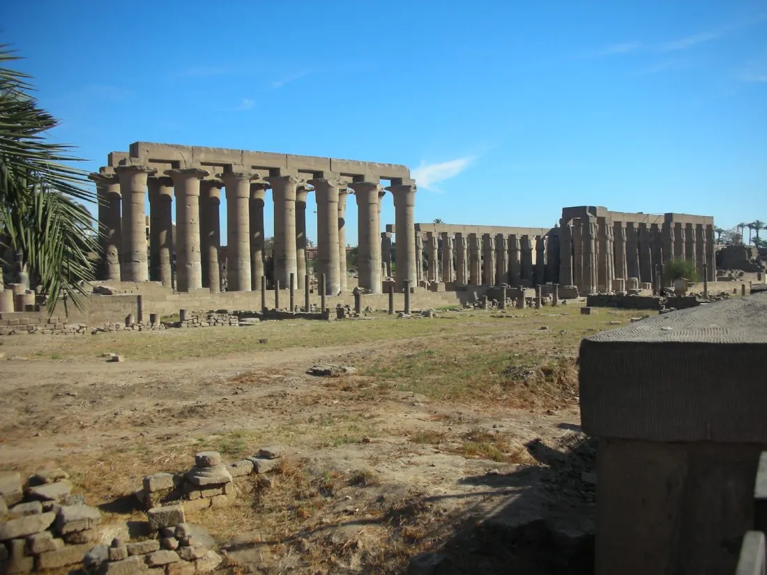 Luxor temple under the typical clear Luxor weather
