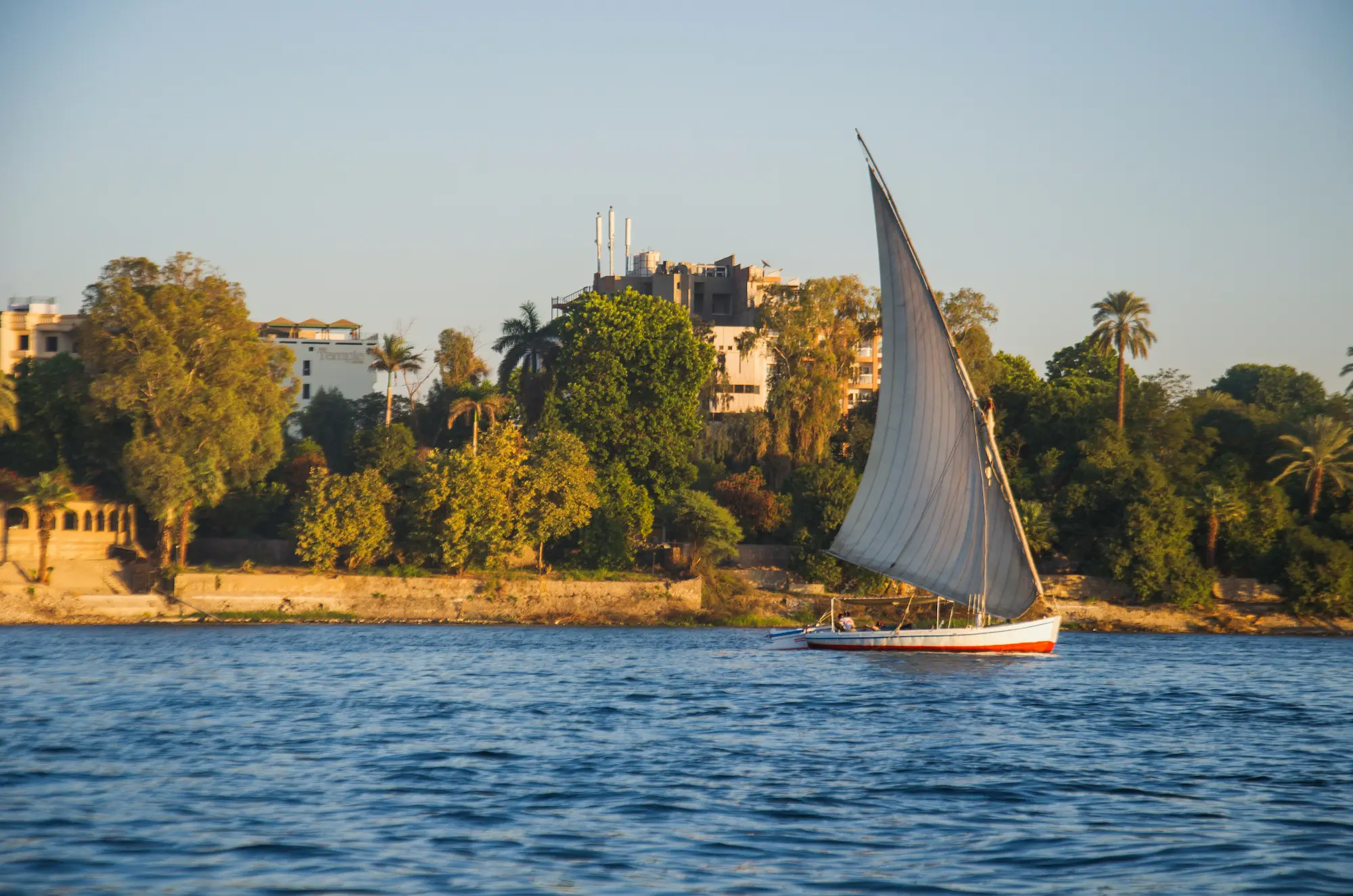 Felucca on the Nile at Luxor, a highlight of the luxor day trip from hurghada
