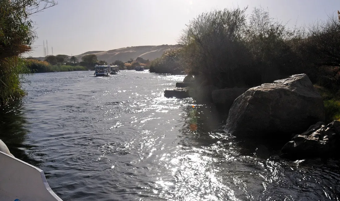 The first cataract of the Nile at Aswan
