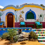 Nubian village Aswan colorful houses