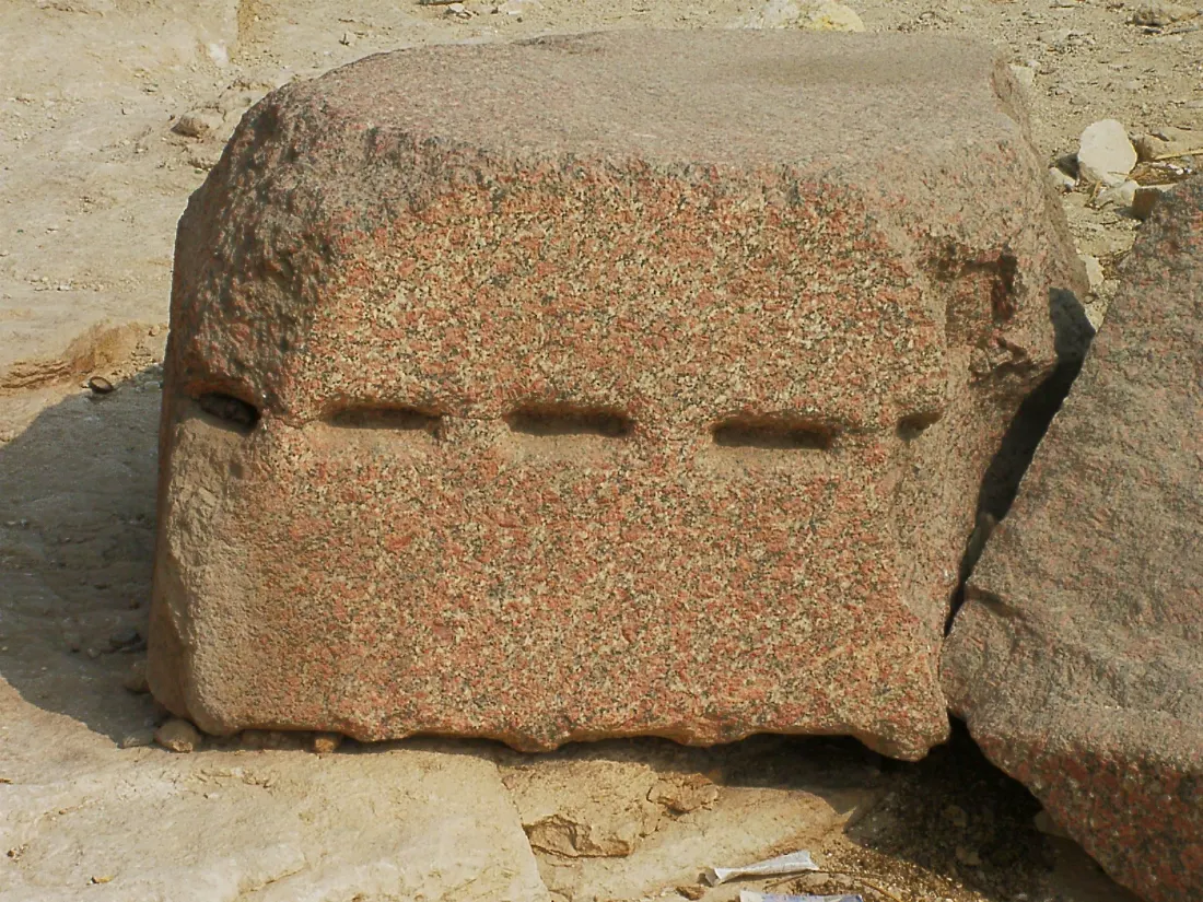 Khafre pyramid with its original casing cap, Giza