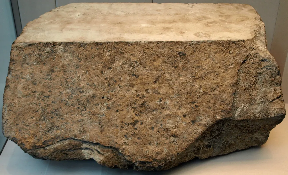 Casing stones showing how the pyramids were built