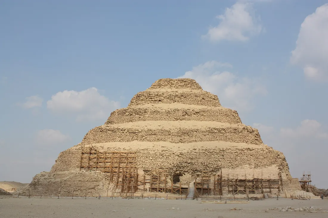 Djoser step pyramid at Saqqara, the first pyramid