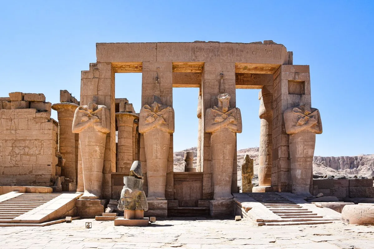 Ramesseum - columns of the mortuary temple