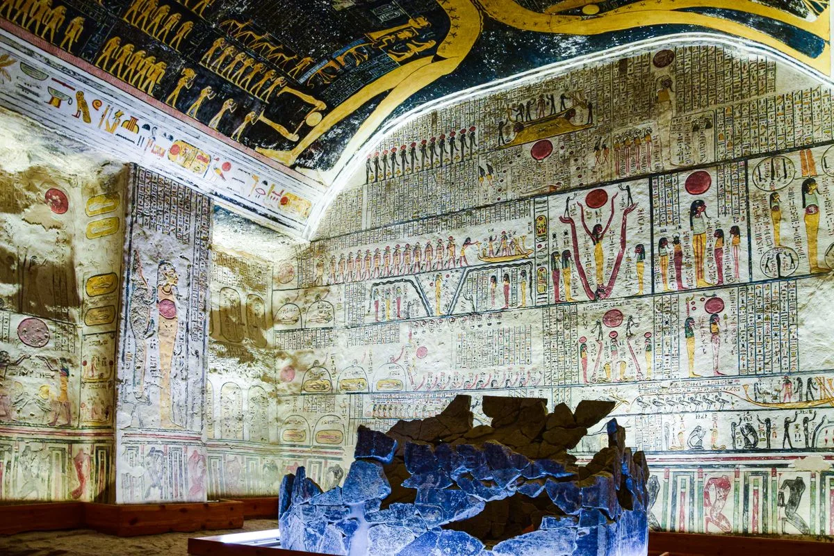 Tomb of Seti I - painted ceiling and walls
