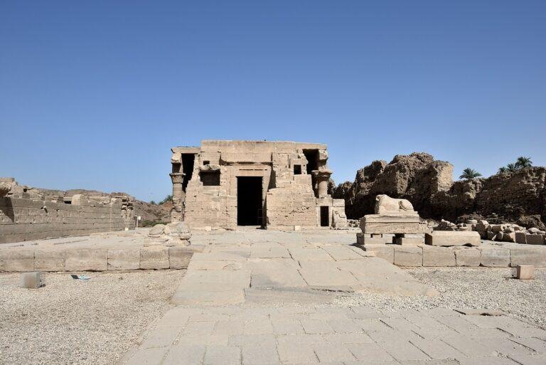 Temple of Hathor facade at Dendera on the Dendera and Abydos day trip from Luxor