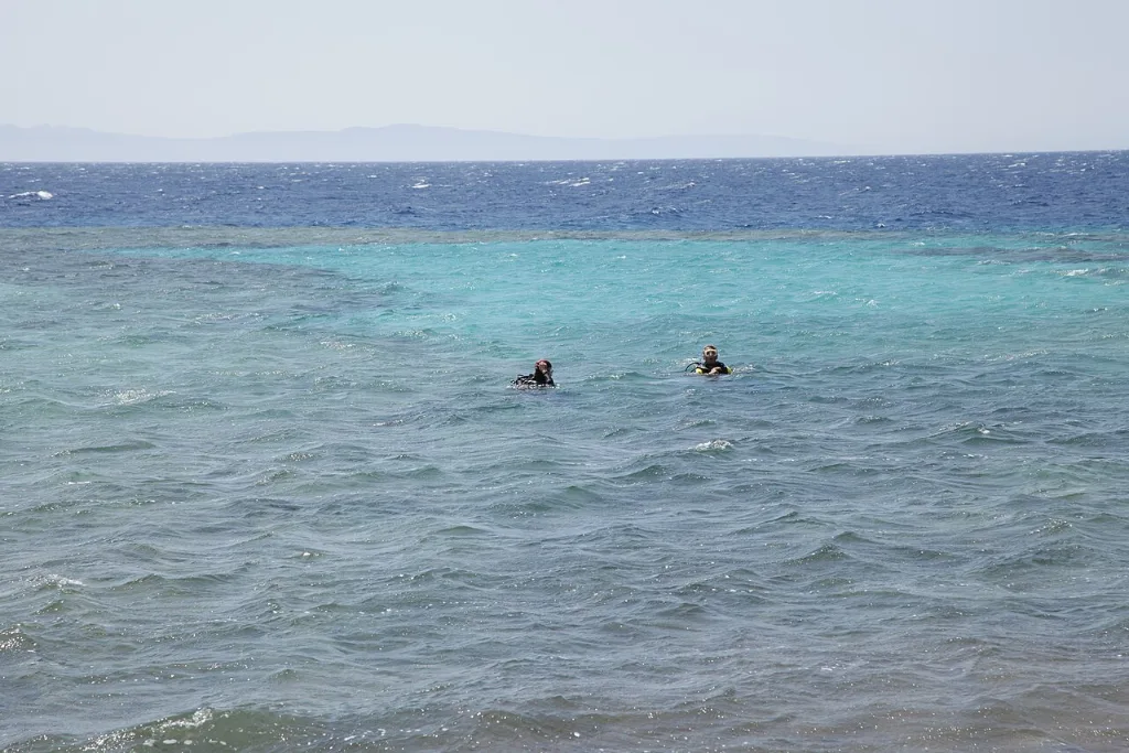 Dahab canyon lagoon, a clear-water stop for Christmas break vacations