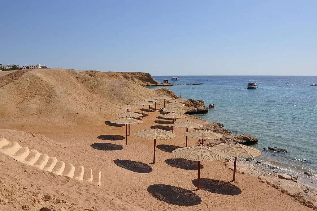 Naama Bay beach in Sharm el-Sheikh for Christmas break vacations