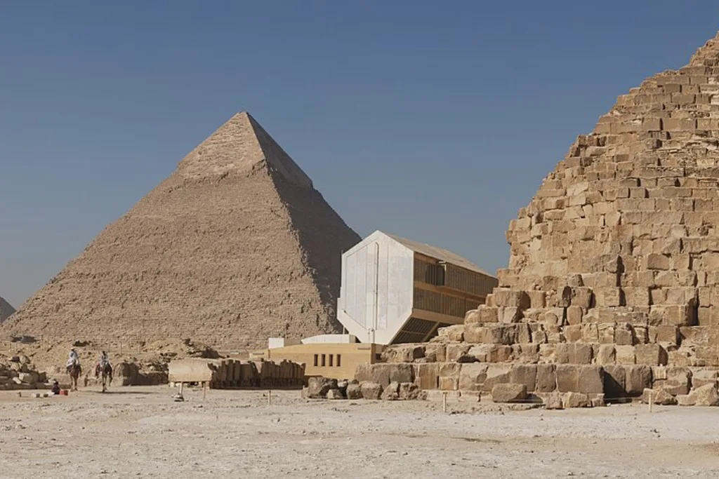 Giza pyramids rising above the plateau on a short Christmas getaway
