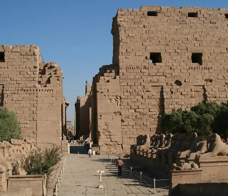 Karnak temple gateway, a classic stop for Christmas travel in Egypt