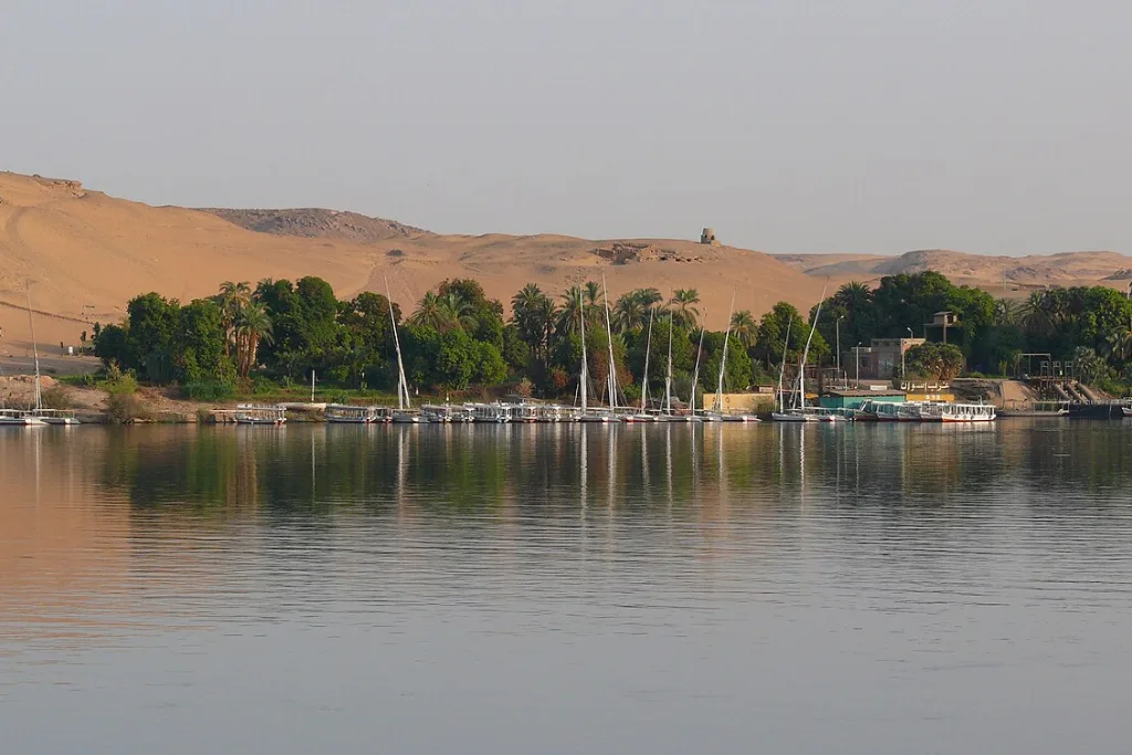 Nile at Aswan on one of our Christmas vacation packages with river time
