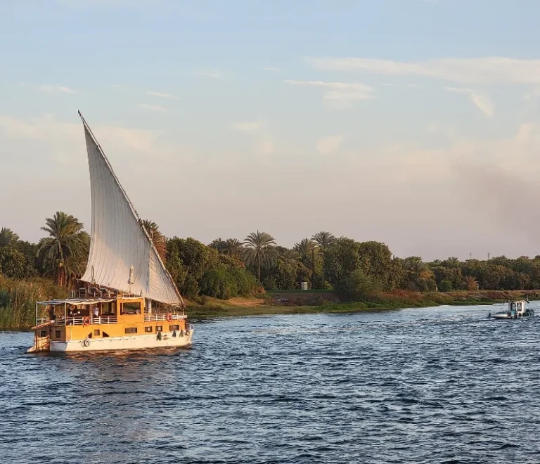 Dahabiya sailing the Nile at sunset, an all inclusive Christmas trip on full board - Christmas All Inclusive Holidays