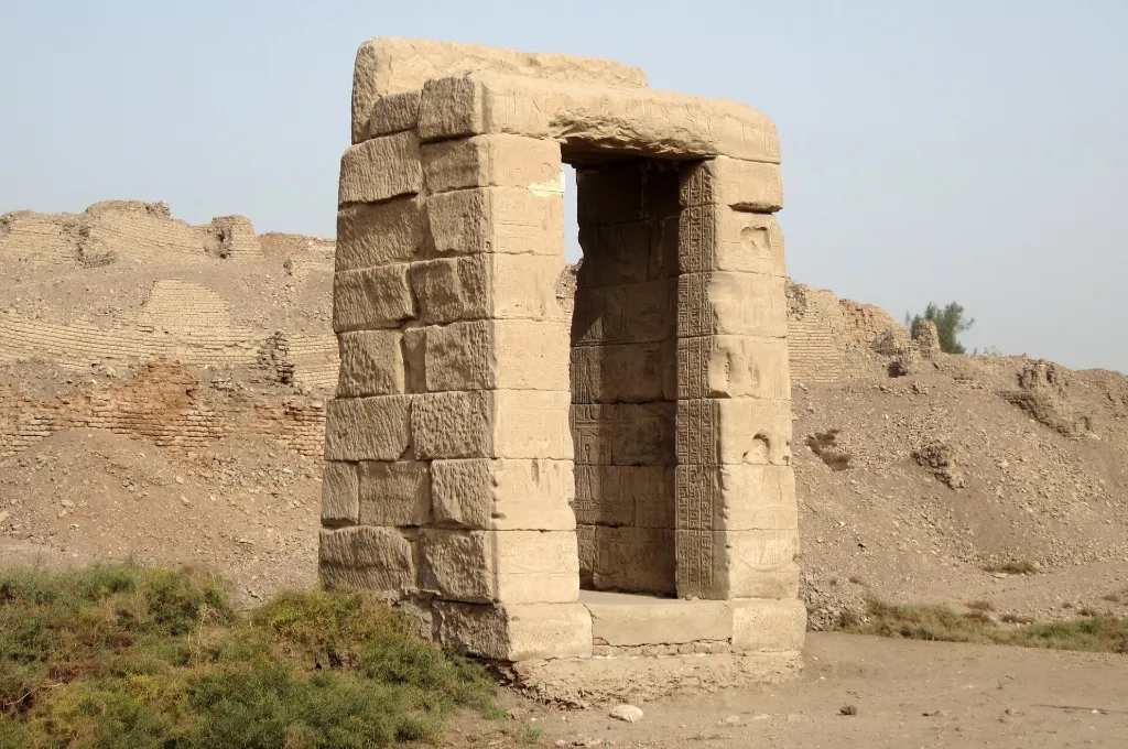 Small Hathor sanctuary gateway in the temple of Hathor complex at Dendera, Egypt