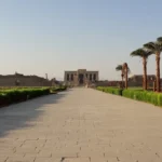 Approach avenue to the Dendera temple in Egypt near Qena