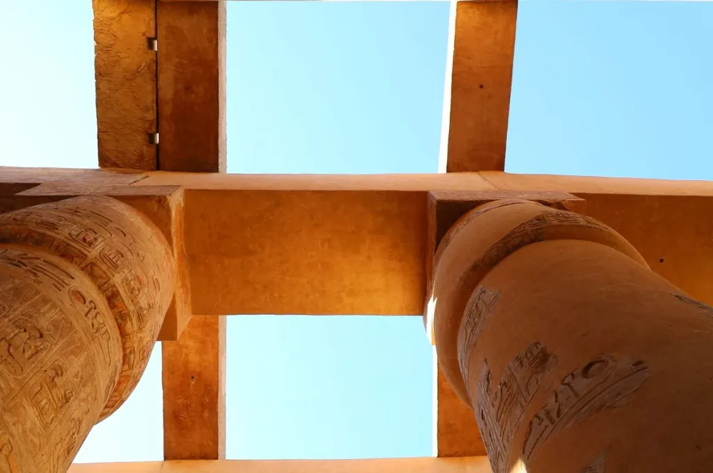 Sunlit columns of Karnak Temple, the highlight of day two of Luxor in two days
