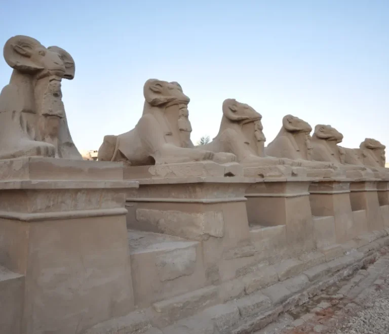 Luxor ticket prices: the avenue of ram-headed sphinxes leading to Karnak Temple