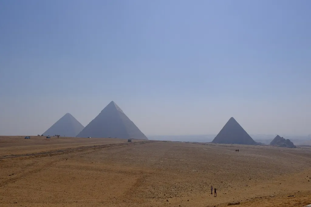 Giza pyramids under a clear winter sky, a classic stop on a New Year in Egypt trip