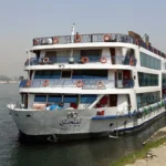 Nile cruise ship moored on the river, a classic choice for a New Year Nile cruise