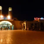 Senzo Mall lit at night, an evening landmark for New Year's Eve in Hurghada