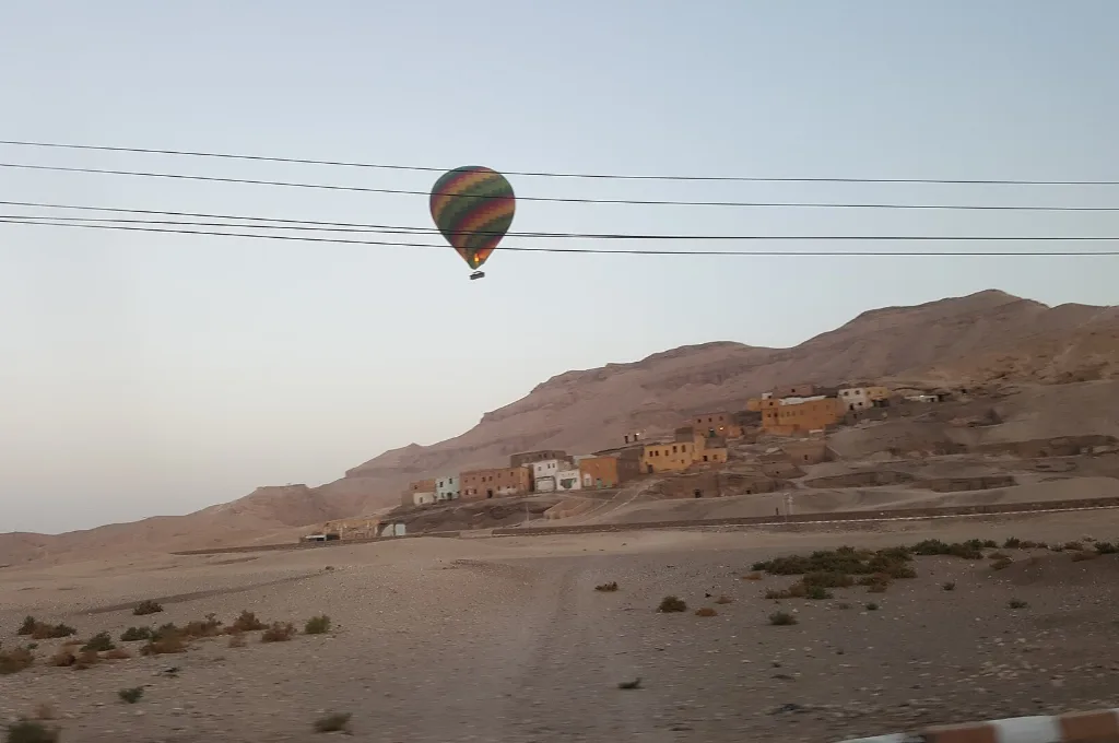 Nile green and desert gold on one of the best hot air balloon rides in the world