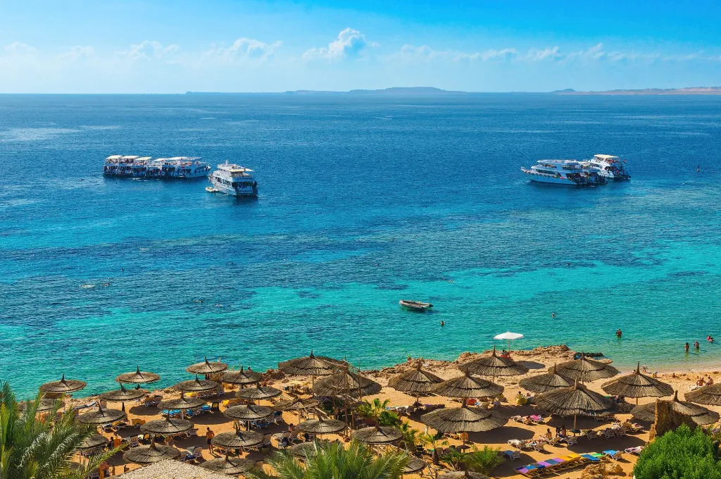 Gold Beach at Ras Um Sid Bay in New Year In Sharm El Sheikh